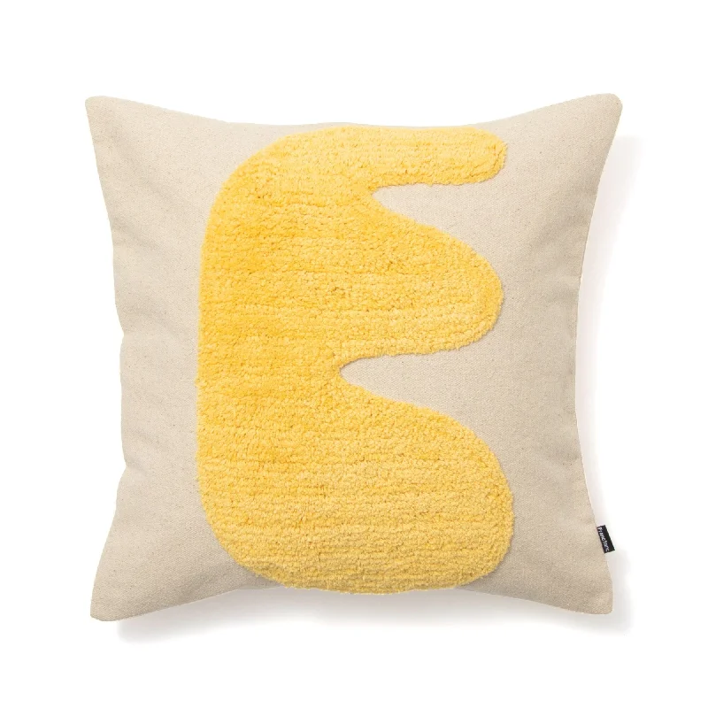 Object Tuft Cushion Cover 450 x 450  Yellow