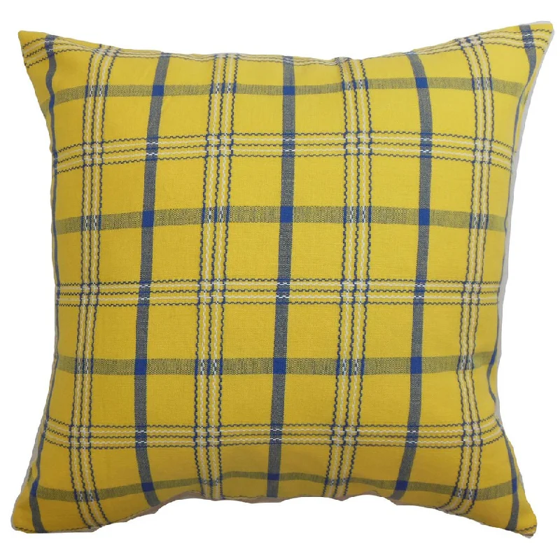 Varden Plaid Euro Sham Yellow