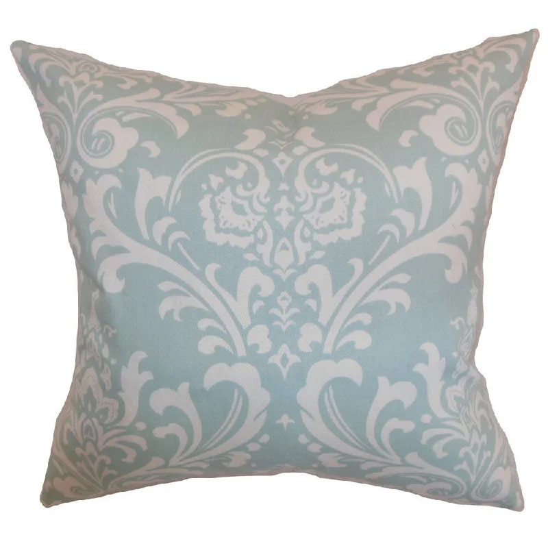 Malaga Damask Euro Sham Powder Blue