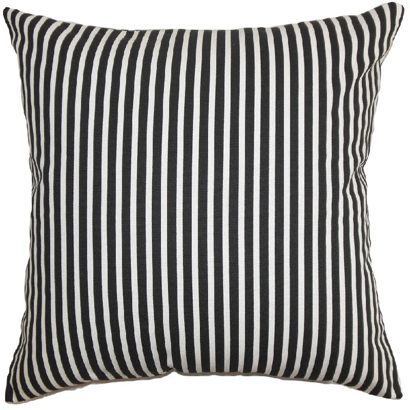 Elvy Stripes Euro Sham Black White