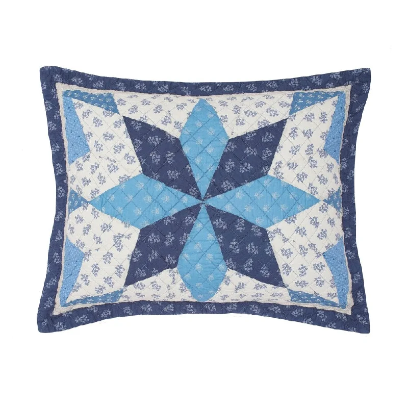 Porch & Den Carlton Navy/Ivory Diamond Star Pattern Sham