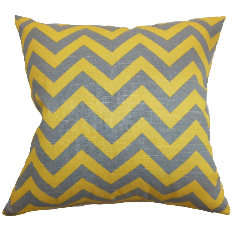 Xayabury Zigzag Euro Sham Ash Corn Yellow