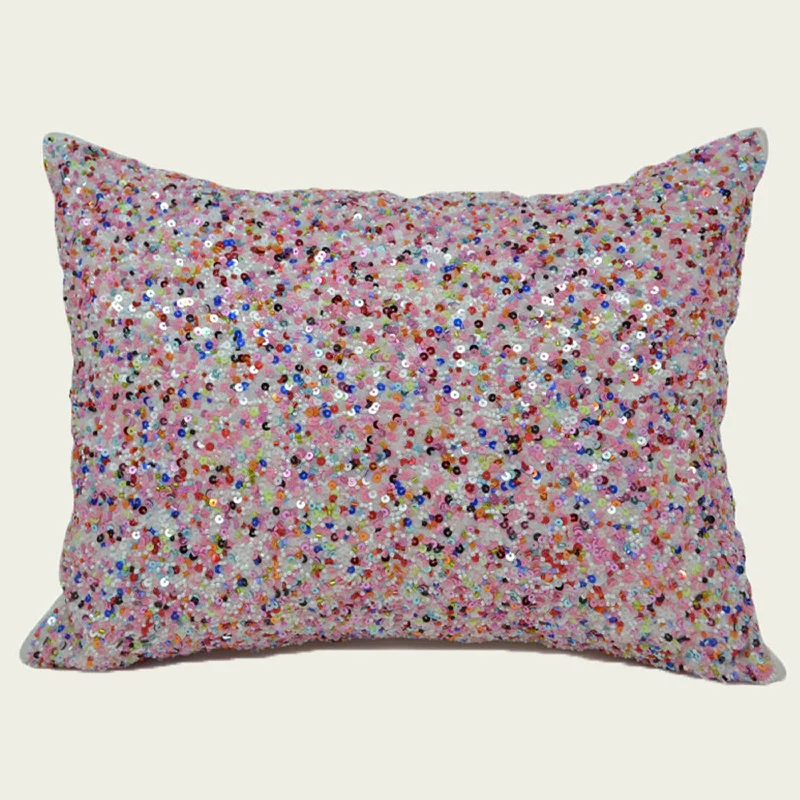 Pink Confetti Throw Pillow Cover