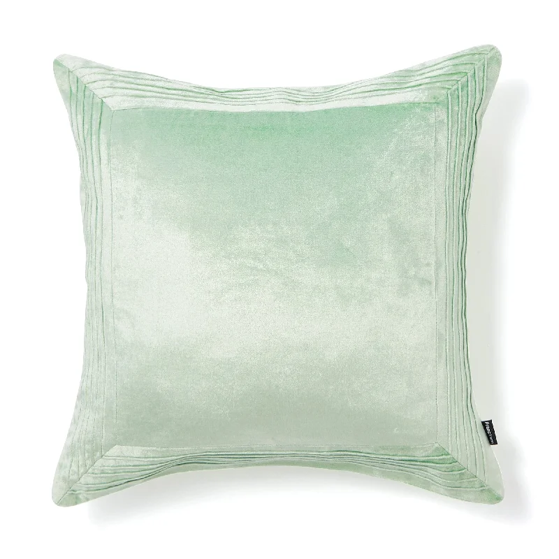 Velvet Frame Cushion Cover 450 X 450 Light Green