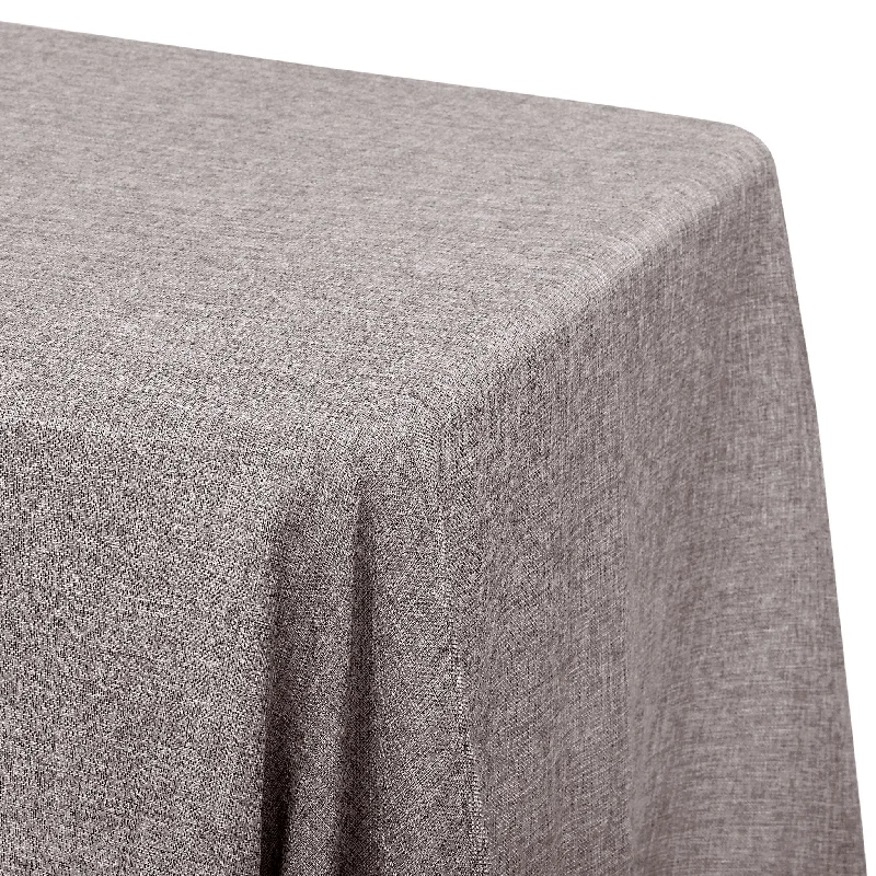 Faux Burlap Tablecloth 90"x132" Rectangular  - Gray