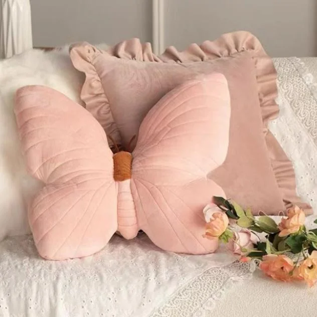 Pink Butterfly Pillow