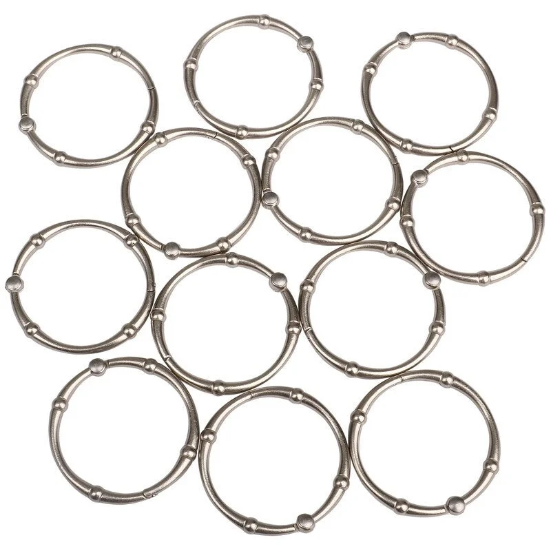 Utopia Alley Victoria Rustproof Shower Curtain Rings for Bathroom - Set of 12