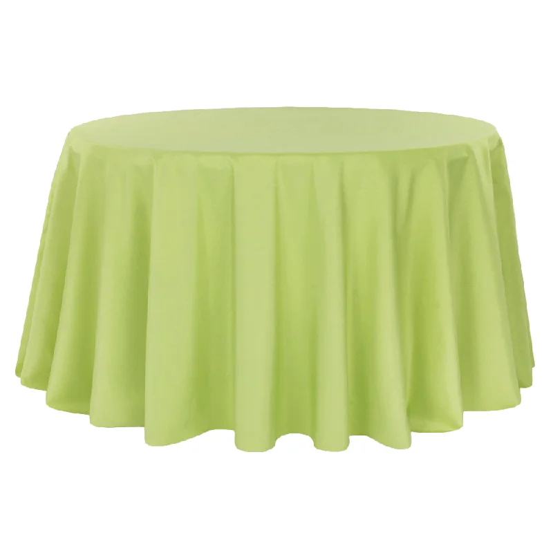 Round Polyester 132" Tablecloth - Apple Green