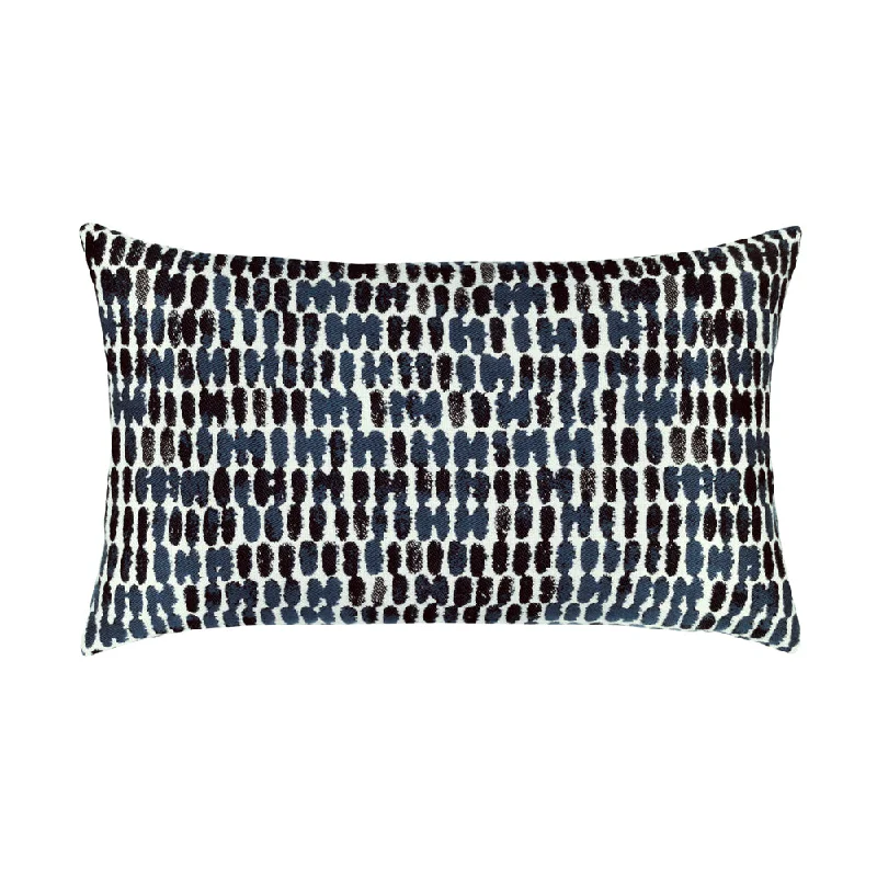 12" x 20" Elaine Smith Pillow  Thumbprint Indigo