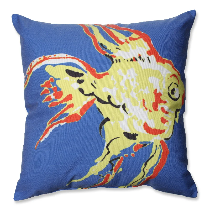 Gold Fish 18-Inch Throw Pillow