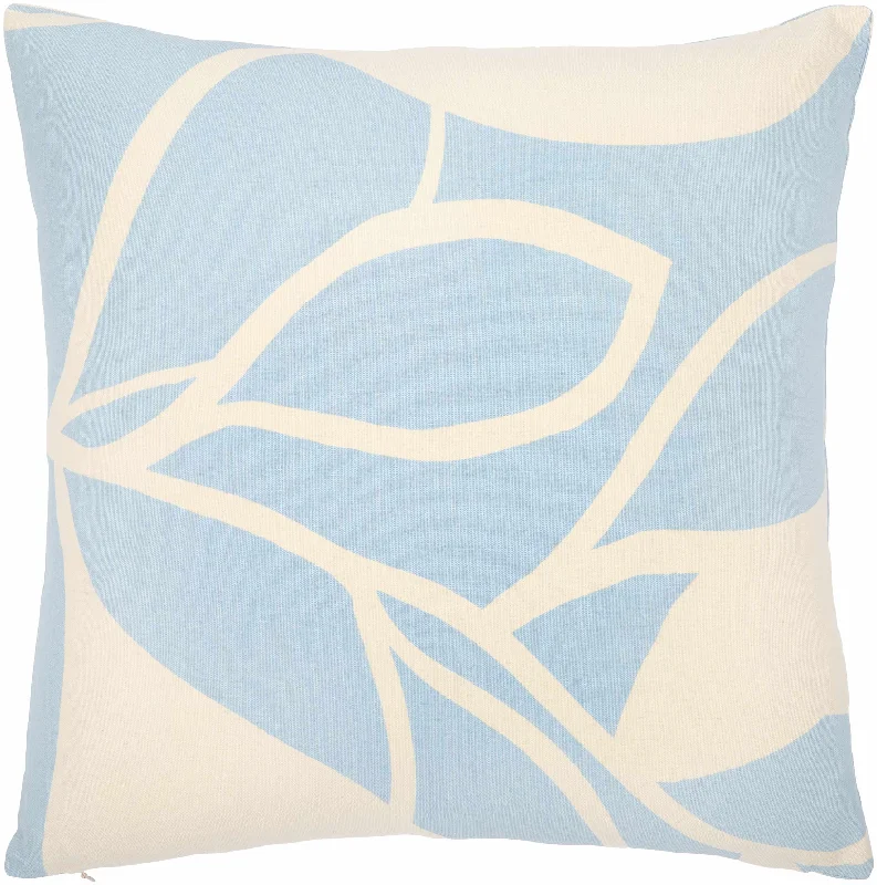 Gulod Blue Abstract Leaf Throw Pillow - Clearance