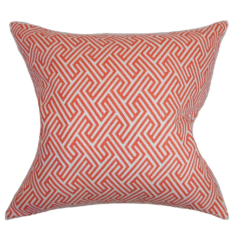 Graz Geometric Euro Sham Coral