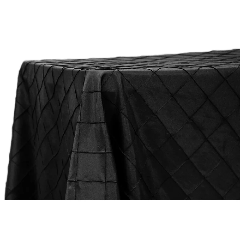 Pintuck 90"x156" Rectangular Tablecloth - Black