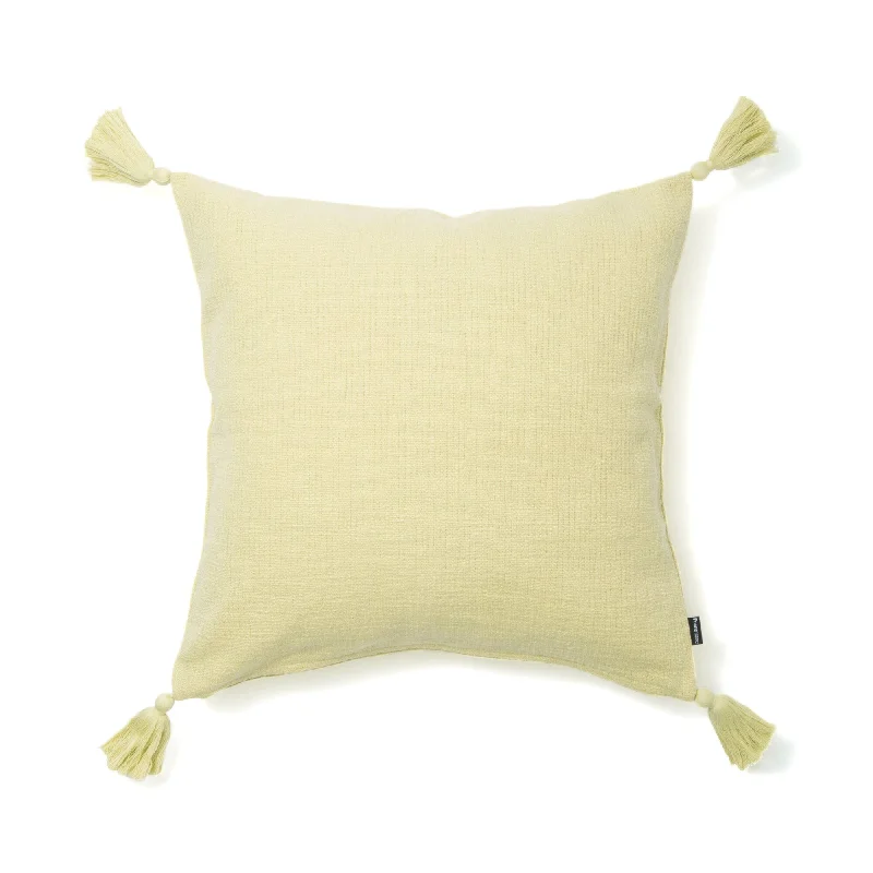 Solid Slub Cushion Cover 450 x 450  Light Green