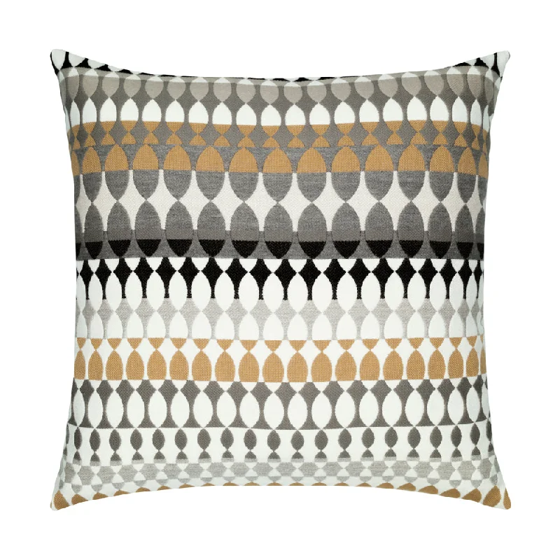 20" Square Elaine Smith Pillow  Modern Oval Dune