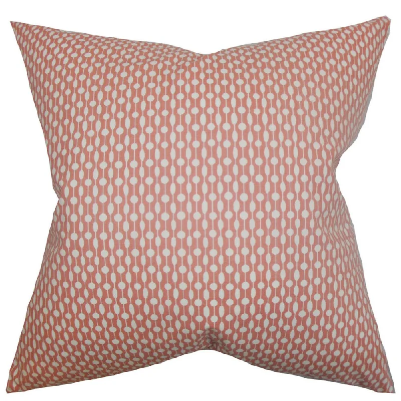 Orit Geometric Euro Sham Red