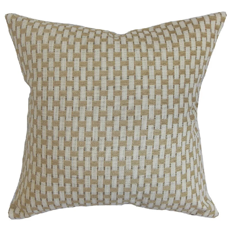 Barberry Geometric Euro Sham Gray