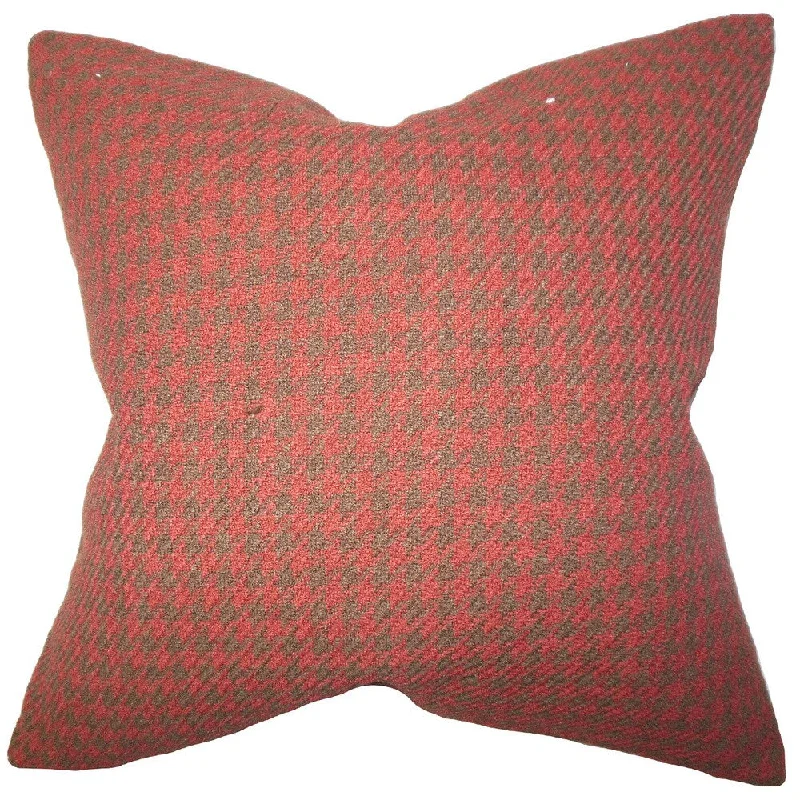 Kosma Plaid Euro Sham Red