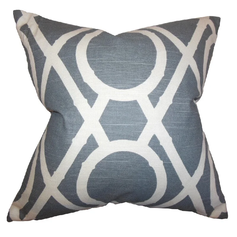 Whit Geometric Euro Sham Gray