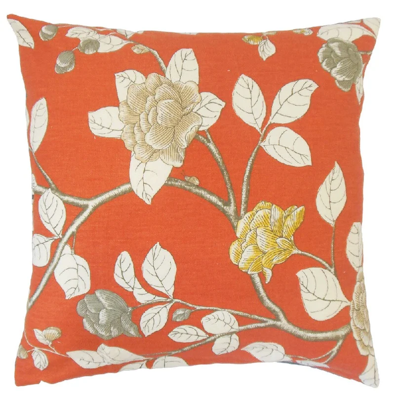 Pallavi Floral Euro Sham Persimmon