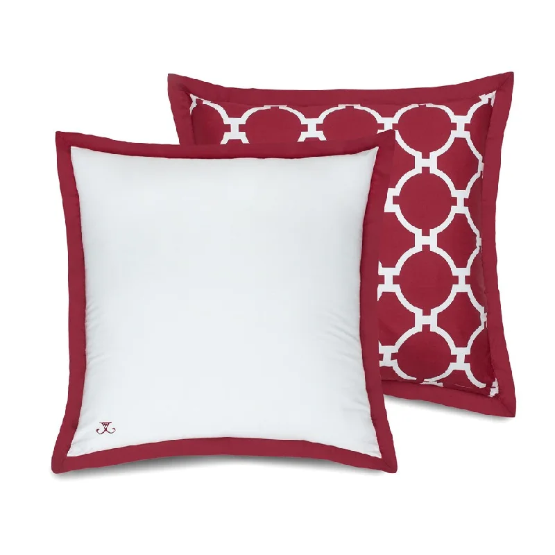 Jill Rosenwald Hampton Links Garnet European Square Sham