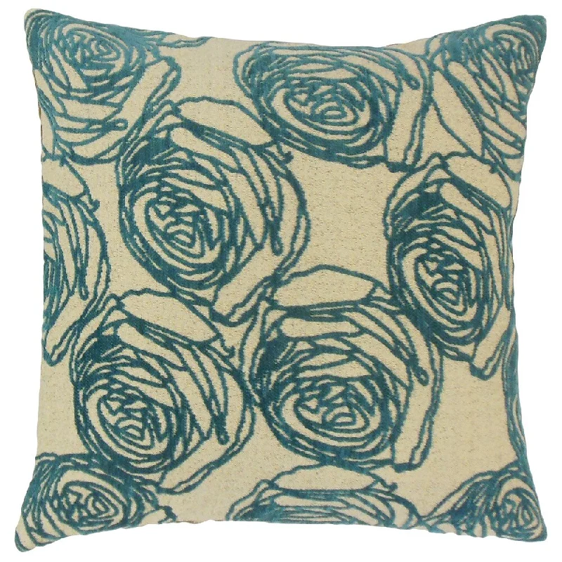 Ilaria Floral Euro Sham Teal