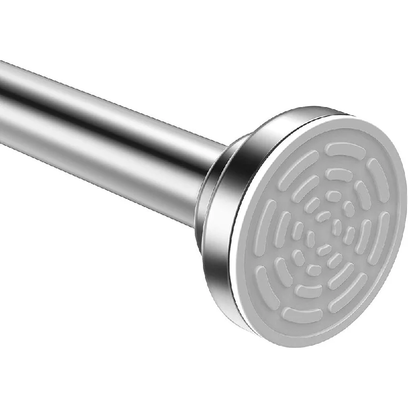 Shower Curtain Rod, 40-73 inch Adjustable Tension Spring - Silver