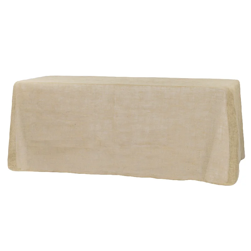 Burlap 90"x132" Rectangular Tablecloth - Natural Tan