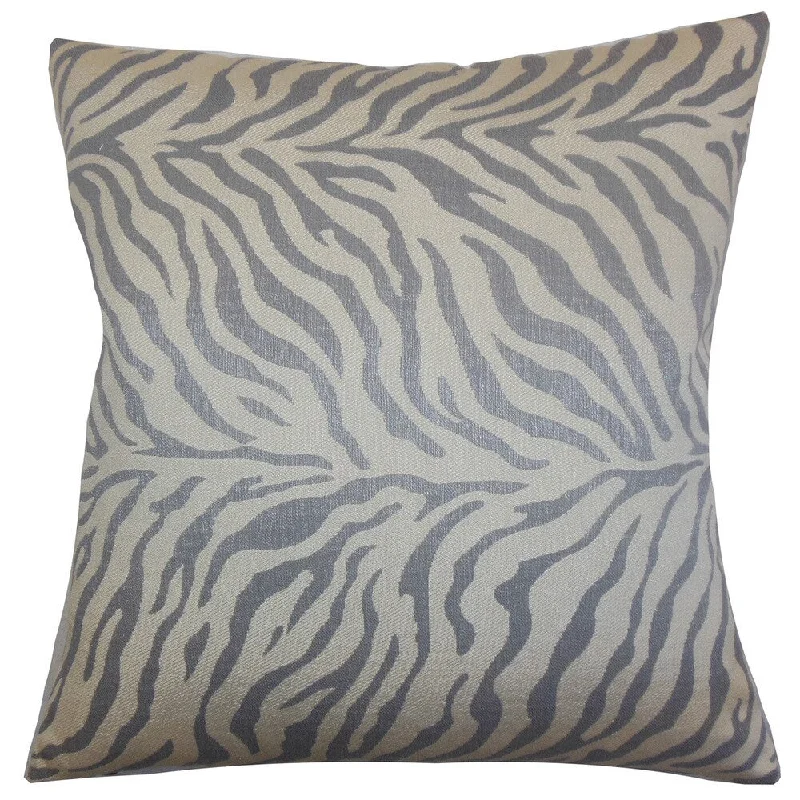 Helaine Zebra Print Euro Sham Slate