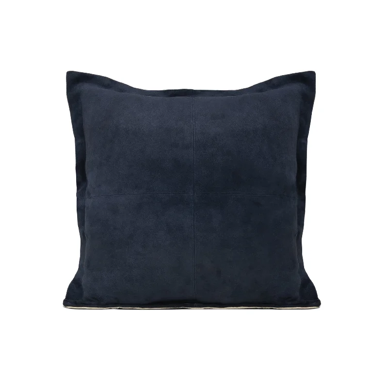 Suede and Linen Throw Pillow Cover