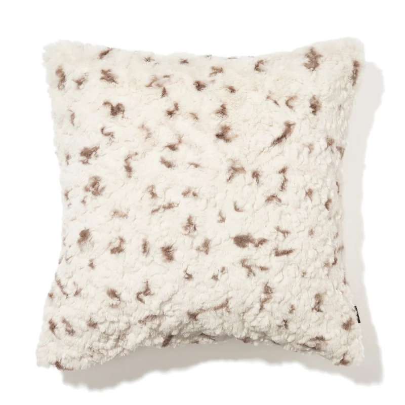 Fur G Cushion Cover 450 X 450 Ivory X Grey