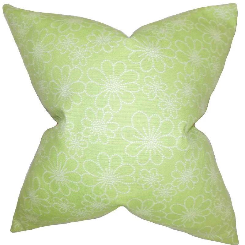 Hagar Floral Euro Sham Green White