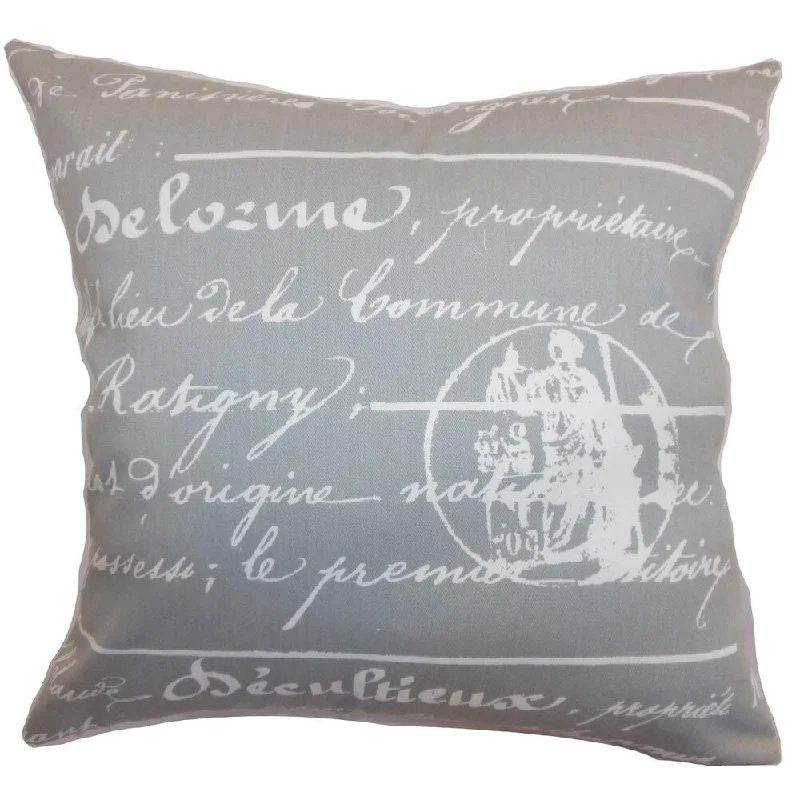 Saloua Typography Euro Sham Storm