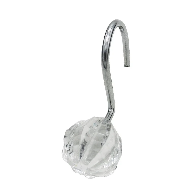 Shower Hooks (set of 12) by Teamson Home - Silver