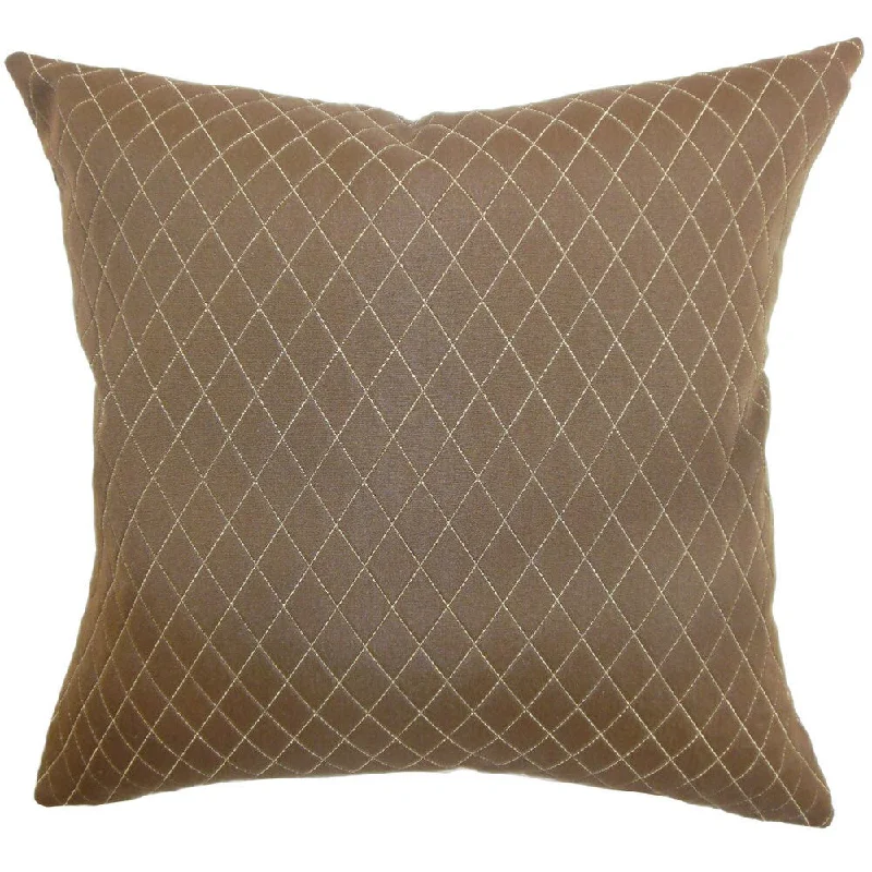 Yaana Geometric Euro Sham Brown