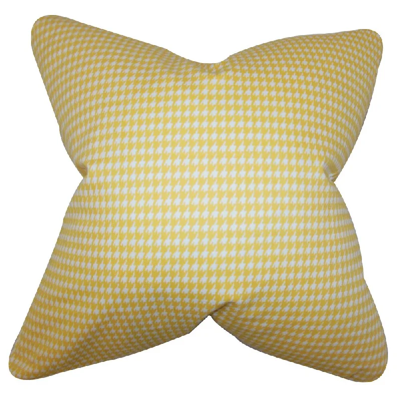 Lviv Houndstooth Euro Sham Yellow