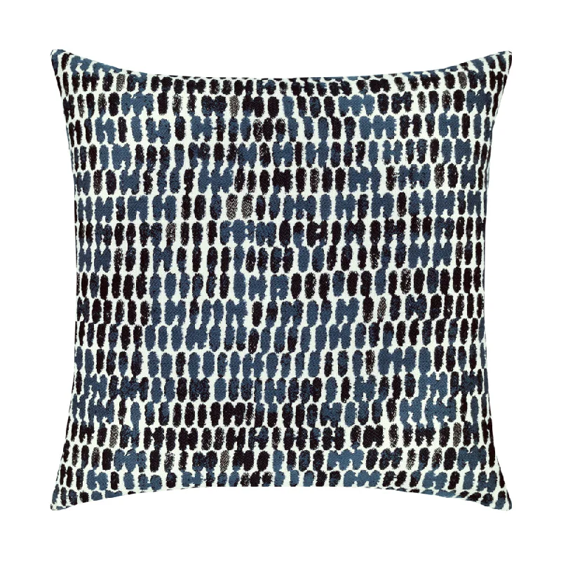 20" Square Elaine Smith Pillow  Thumbprint Indigo