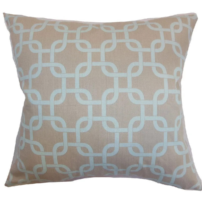 Qishn Geometric Euro Sham Powder Blue