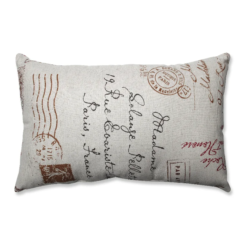 French Postale Rectangle Throw Pillow