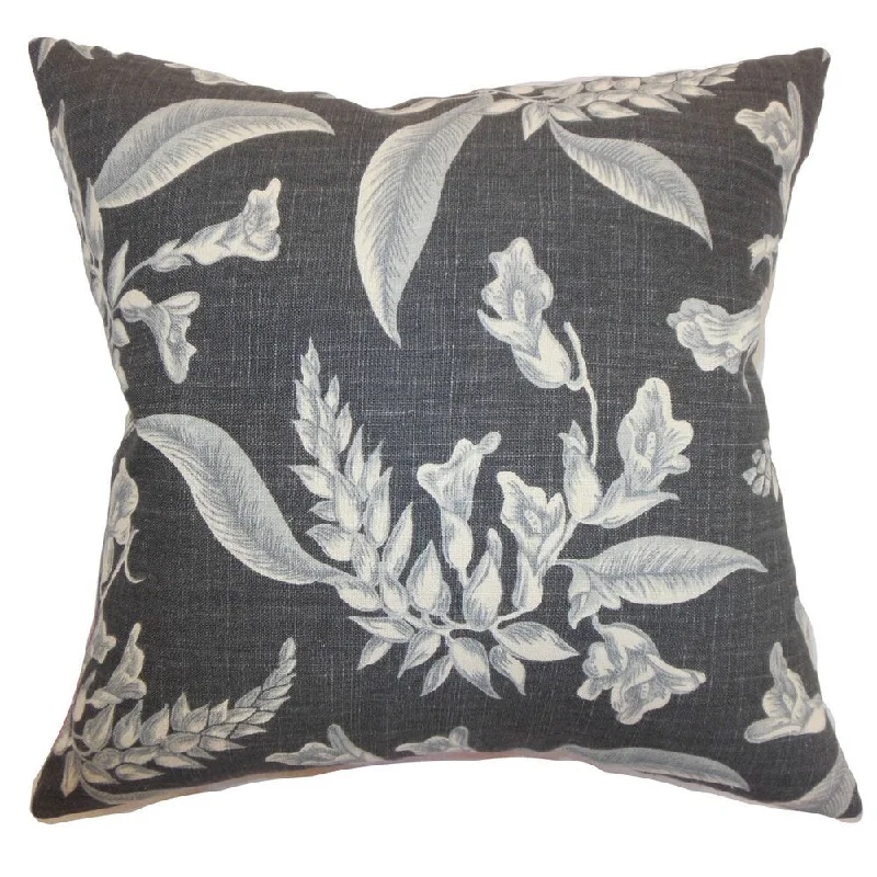 Kaitaia Floral Euro Sham Grey