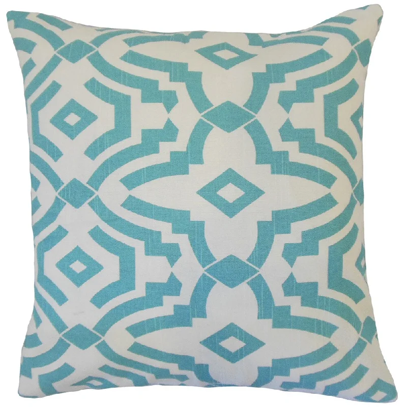 Zephne Geometric Euro Sham Blue