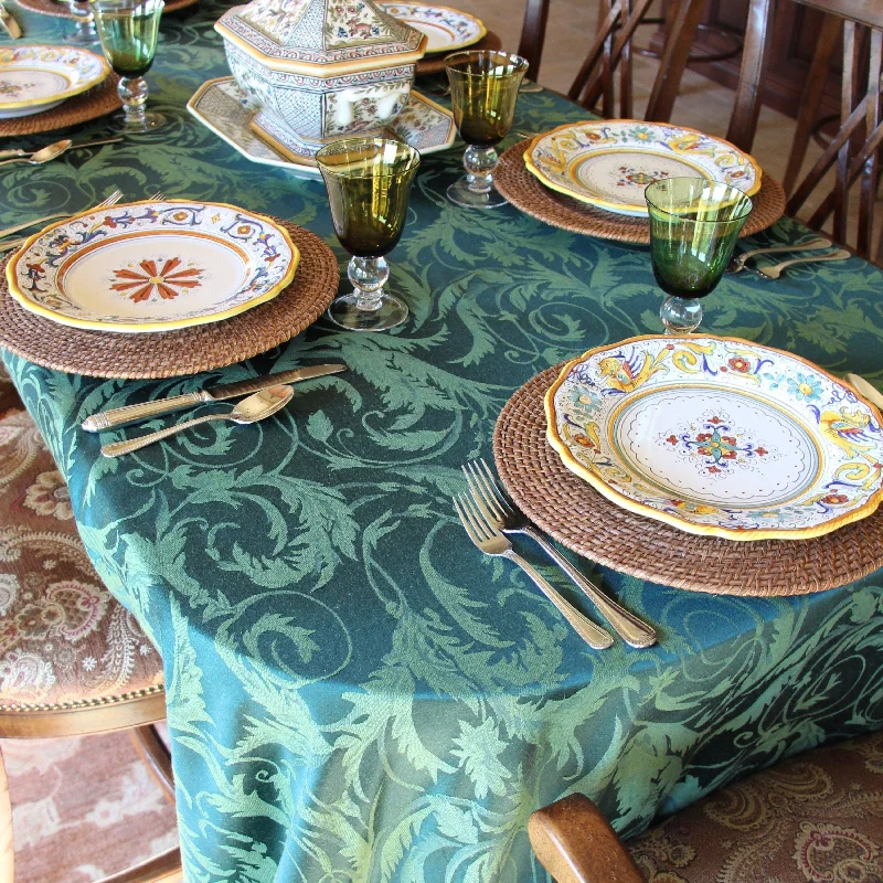 Rectangular Melrose Damask Tablecloth