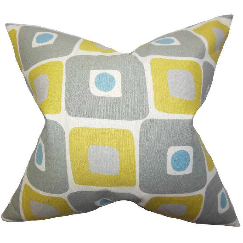 Delight Geometric Euro Sham Yellow