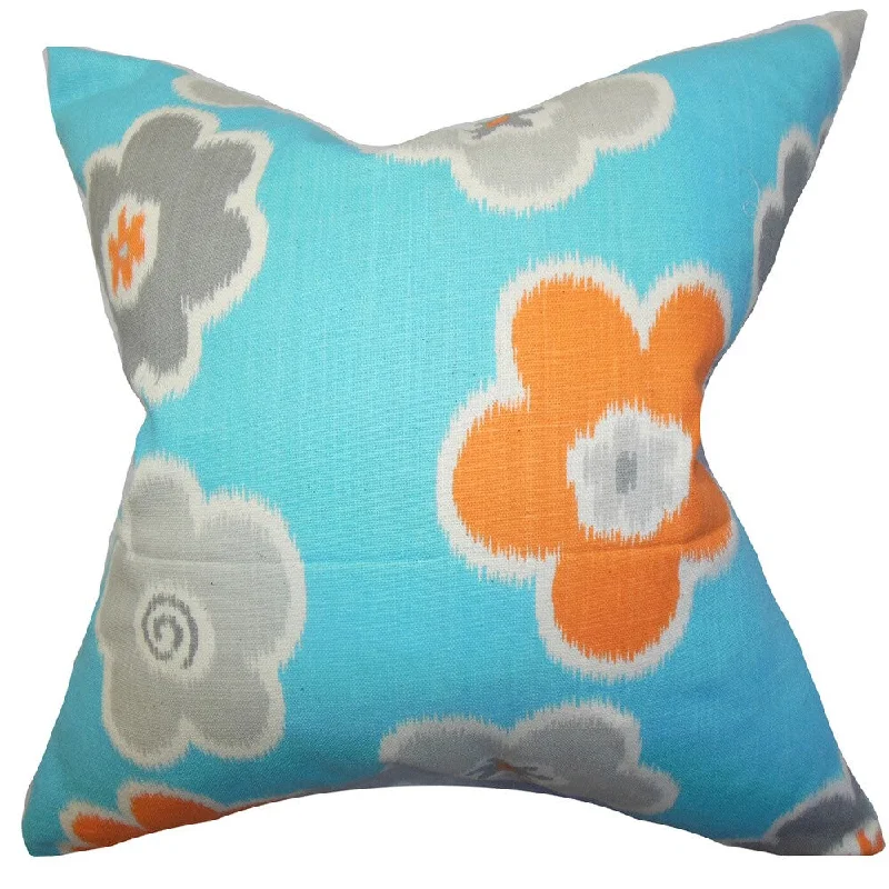 Cece Floral Euro Sham Blue