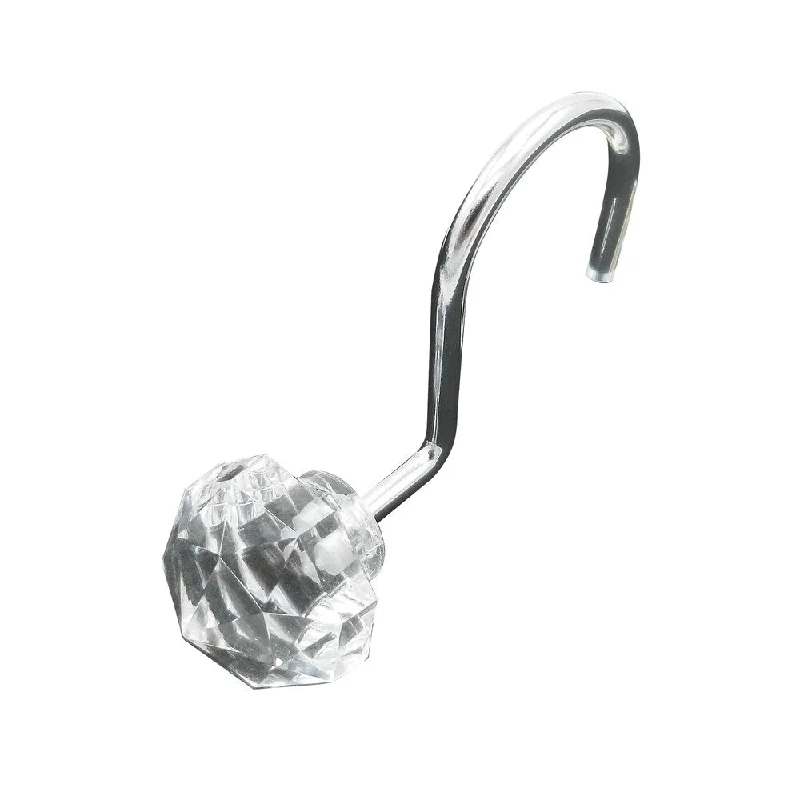 Shower Hooks (set of 12) by Teamson Home - Silver