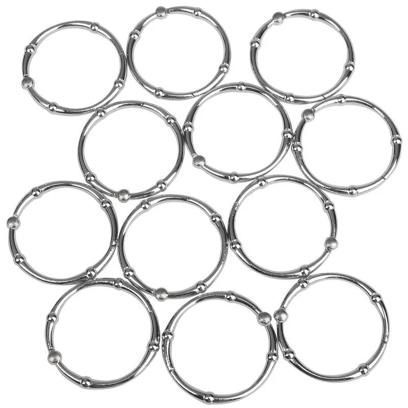 Utopia Alley Victoria Rustproof Shower Curtain Rings for Bathroom - Set of 12