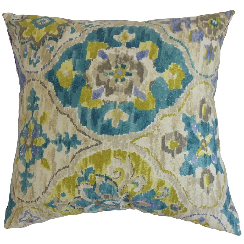 Vina Floral Euro Sham Sea Green