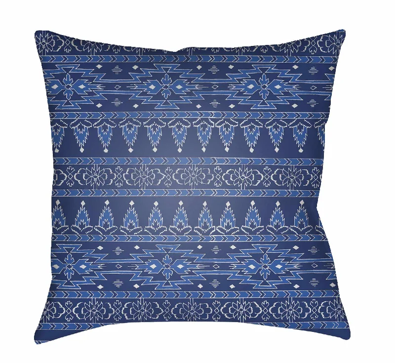 Grunthal Navy Tribal Print Accent Pillow