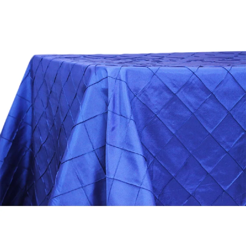 Pintuck 90"x132" Rectangular Tablecloth - Royal Blue