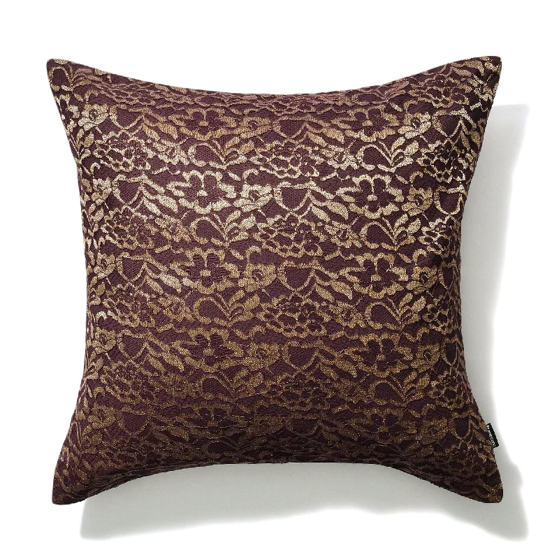 Flower Lace Cushion Cover 450 X 450 Dark Purple